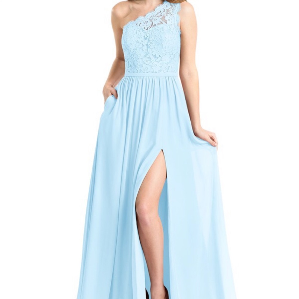 Azazie Demi Dress - Sky Blue